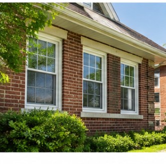 Replacement windows on a Chicago brick home